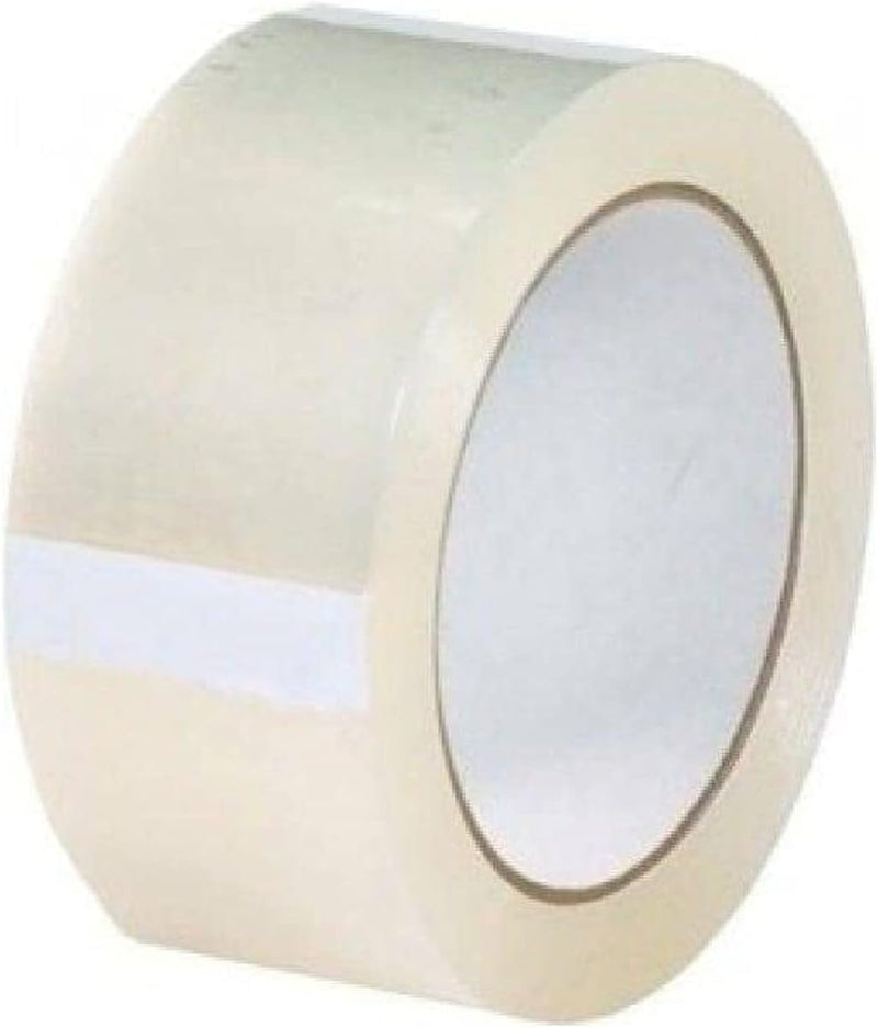 MARKQ Clear Packing Tape 2 inches x 50 yards Strong Heavy Duty Packaging Tape for Sealing Parcel Boxes, Moving Boxes Houses, Large Postal Bags, Office Supplies 6 Rolls - 1 Roll 2 inches x 50 yards