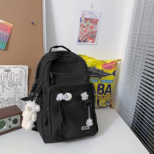 Cute Aesthetic Backpacks, School Backpack Teen Lightweight College Daypack for Teens Girls Women Students