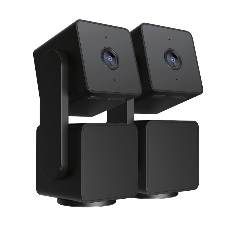WYZE Cam Pan v3 Indoor/Outdoor IP65-Rated 1080p Pan/Tilt/Zoom Wi-Fi Smart Home Security Camera with Color Night Vision, 2-Way Audio, Compatible with Alexa & Google Assistant, Black, 2-Pack