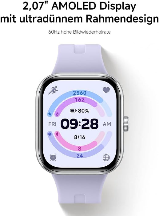 Xiaomi Redmi Watch 5 Active Matte Silver|Smartwatch| 2.0" LCD display, Long battery life, Bluetooth calling, Noise reduction, Health tracking, 5ATM waterproof, 18 days battery life