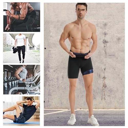 High Waisted Sauna Sweat Shorts, Heat Trapping Compression Leggings, Tummy Control Thigh Trainer, Athletic Slimming Pants