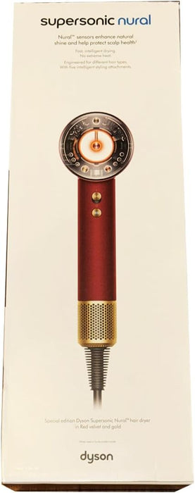 Dyson Supersonic Nural (Red Velvet/Gold) HD16 Hair Dryer | Quick, Intelligent Drying - Exclusive Colour