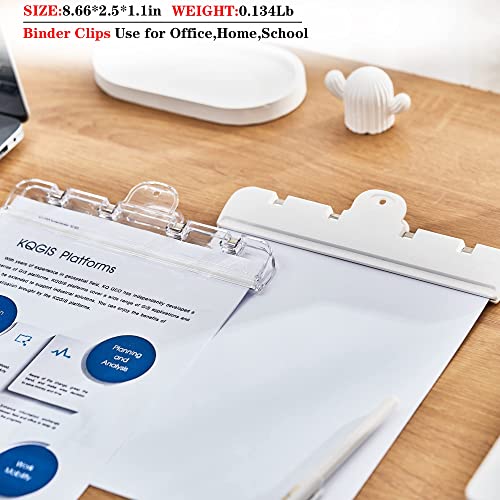 KASTWAVE 4 Pack Magnetic Food Storage Bag Clips - Airtight Seal for Bread, Snacks & More (White & Clear)