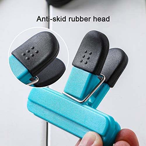 YYTONG Bag Sealing Clips for Food, Seal Food Storage Bag Clip, Kitchen Chip Bag Clips, Snack Bags, Plastic Cap Sealer Clips, Great for Kitchen Food Storage and Organization (Blue)