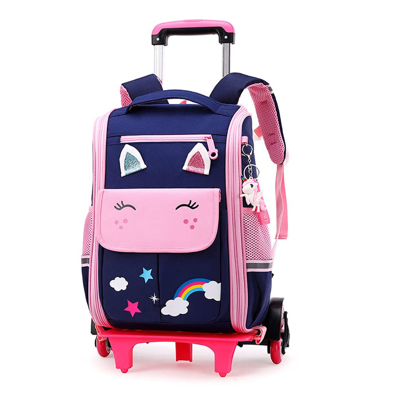 TOMVAES Unicorn Backpack for Preschool,Backpack for School,Roller Bag with Wheels,Double Handle Rolling Backpack,Girls Travel School Children Toddler Trip Rolling Bag Girls Travel Roller Bag