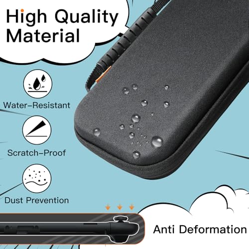 JETech Carrying Case for Nintendo Switch 2 (2025) 7.9 Inch, Hard Shell Portable Travel Bag with 10 Game Card Slots and Accessories Pouch, Lightweight Anti-Scratch Protection (Black)