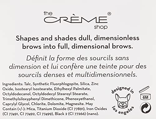 The CrÃ¨me Shop Eyebrow Powder Palette, Dark Brown. With Brush & Spooley . Long Lasting,Water Resistant, Pigmented. Made In Korea -Holy Brow, Deep