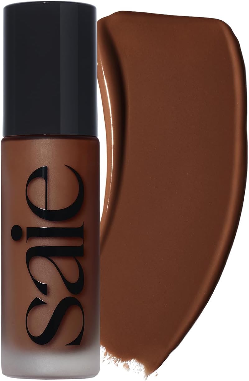 Glowy Super Skin Tint Liquid Foundation - Hydrating Serum Foundation with Lightweight, Medium Coverage - Formulated with Hyaluronic Acid to Hydrate, Brighten and Plump - Shade 11 (1.01 oz) - 1.01 Ounce (Pack of 1) Shade 34 - Rich with Warm Undertones