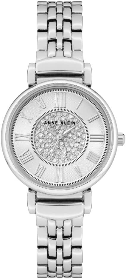 Women's Bracelet Watch - Silver/Crystals