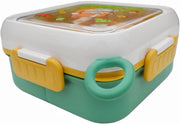 Bento Box, 4 Compartments Lunch Box For Kids and Adults, 1300ml Leakproof Food Container, for School, Work, Picnics, Microwave Safe, Dark Green - Green