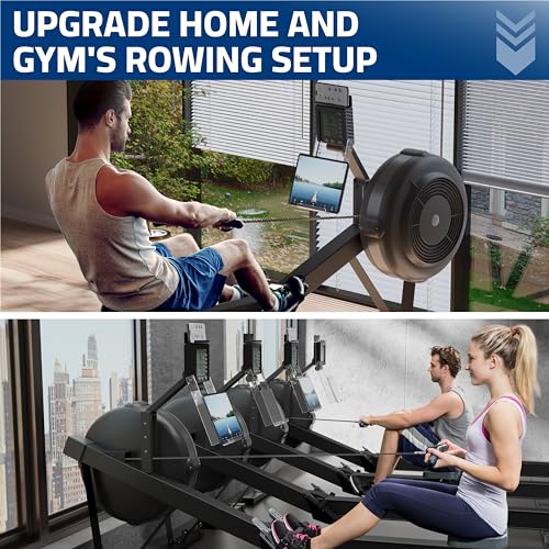 Phone & Tablet Holder Compatible with Concept 2 Rowing Machine & Skierg with PM5 Monitor, Rower Accessories, 2-in-1 Phone & Tablet Mount Stand for Model D&E and Rowerg, Patent Pending