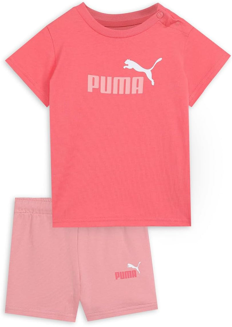 Unisex Kids MINICATS ESS Tee and Shorts Set INF Sportstyle Kids (pack of 1) - Peach Frost