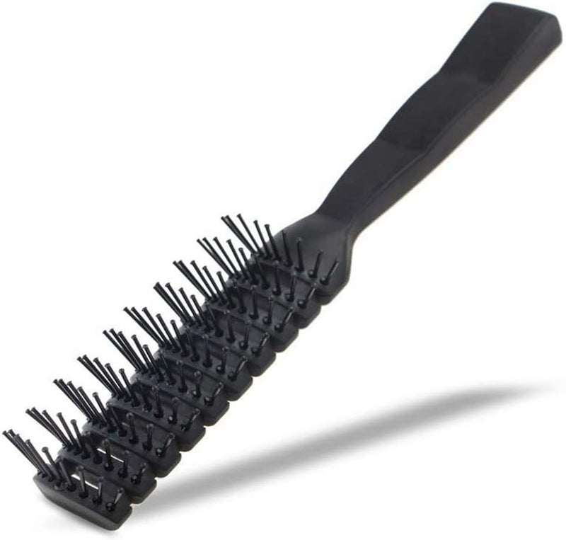 CACASO Professional Salon Vented Brush styling brush, Short Hair Brush With Ball Tipped Bristles, Anti-static Massage wet Hairbrush,Best For Blow Drying & Styling hair brush men (Black)