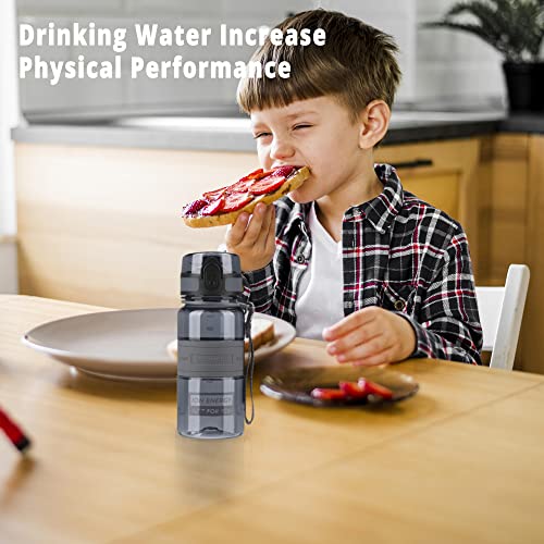 Drinking Water Bottle | Water Bottle for Men, Women & Kids | Leakproof BPA Free Yoga & Gym Running Water Bottle with One-Click Lock | Anti-Fall Tritan Sports Water Bottle (350-ml, Bark Gray)