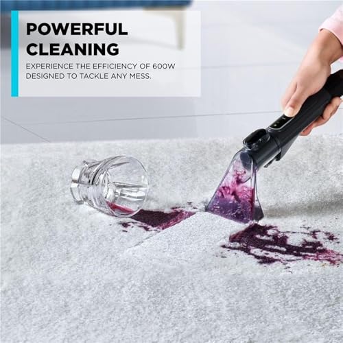 BLACK+DECKER Powerful Multisurface Spot Cleaner | Carpet, Sofa, Upholstery, Stairs, and Car Interior Stain Remover with Dual Tank System | 600W Power | BHSC600C-B5