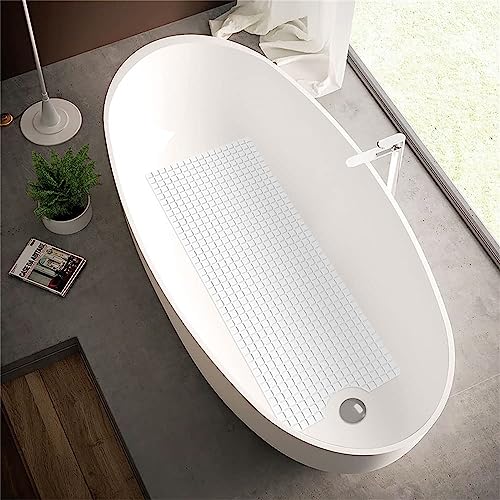Arabest Anti Slip Bath Mat, Non-Slip and Extra Large, Bathtub Mat with Suction Cups, Machine Washable Bathroom Mats with Drain Holes（38x72cm）