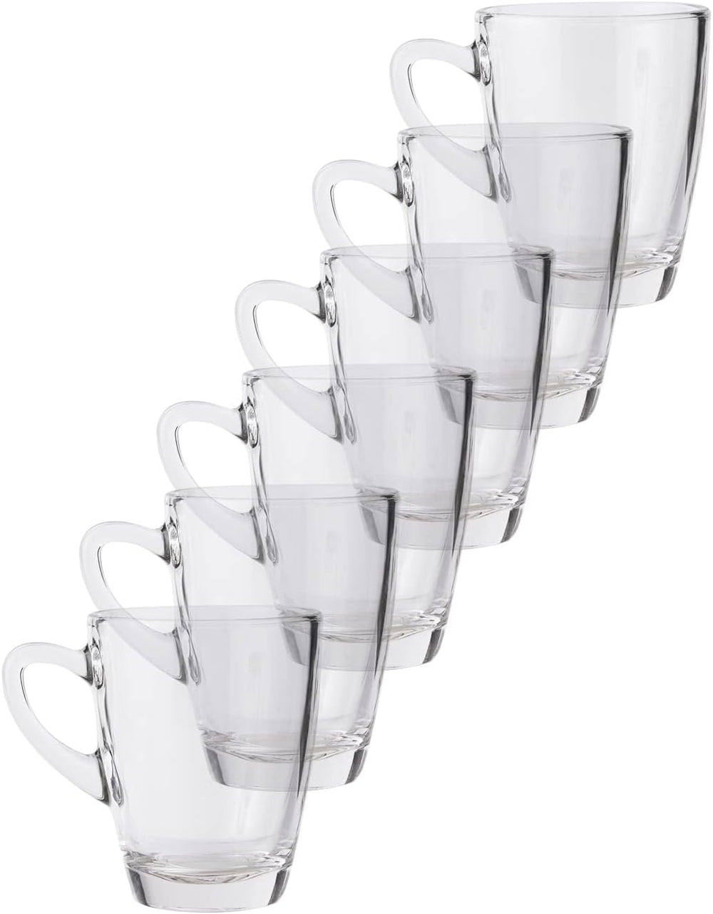 Ocean Kenya Mug, Set Of 6, Clear, 320 Ml, P01640, Espresso Cup, Tea & Coffee Cup, Cappuccino Cup, Latte Glass