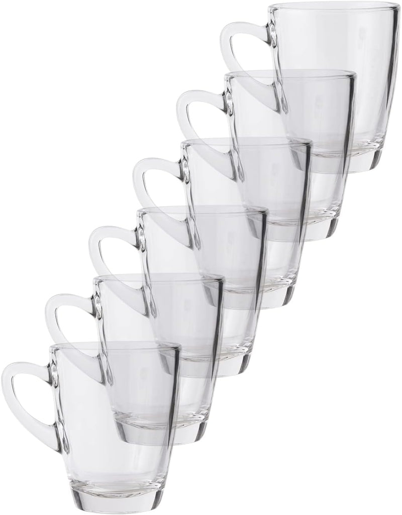 Ocean Kenya Mug, Set Of 6, Clear, 320 Ml, P01640, Espresso Cup, Tea & Coffee Cup, Cappuccino Cup, Latte Glass