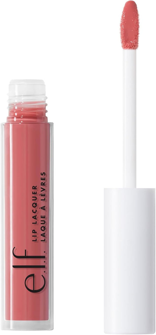 Lip Lacquer, Nourishing, Non-Sticky Ultra-Shine Lip Gloss With Sheer Color, Infused With Vitamins A & E, Vegan & Cruelty-Free, Wild Rose - Wild Rose