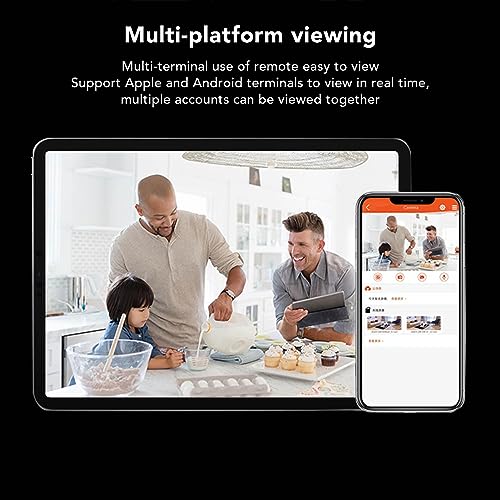 DAUZ Mini Wireless WiFi Camera, High Definition User Sharing Night Human Detection 140 Degree Wide Angle Remote Viewing Wireless Security Camera for Home
