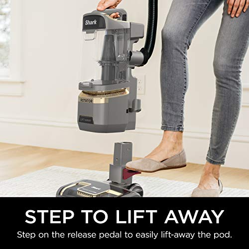 Shark | Upright Vacuum Cleaner for Home | Rotator Lift-Away | No Hair Wrap | HEPA Filter | Lightweight Bagless Vacuum for Pet Hair | LED Headlights For Carpets & Hardwood Floors | Silver | LA502