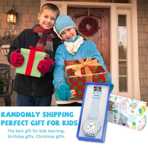 Khazna Kids Analog Watch for Boys Girls, Waterproof Time Teaching Watch, Easy to Read and Learning Time for Children 6-18