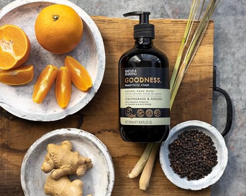 Baylis & Harding Goodness Lemongrass & Ginger Hand Wash, 500ml (Pack of 1) | Natural Formula with Organic Extracts and Essential Oils | Luxurious and Refreshing | Paraben Free | Vegan
