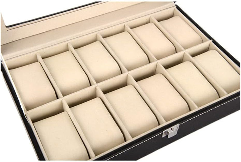Other 12 Grid Leather Watch Display Case Jewelry Collection Storage Organizer Box Holder