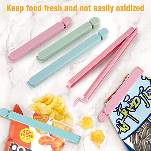 XC 20Pcs Food Bag Clips Plastic Storage Bags Sealing Clips Freezer Bag Clips for Kitchen Snacks Foods Bag Clips for Camping ,Outing, Hiking(5.4 Inches and 4.1 Inches)