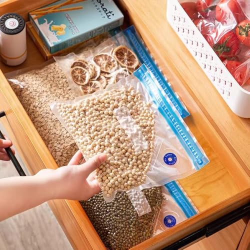 20pcs vacuum sealer bags small food sealer bags fully automatic seal vacuum sealer bags for food preservation wet and dry sealing(Zipper vacuum bag)