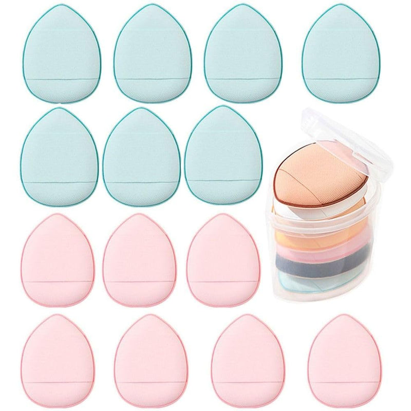 14pcs Makeup Sponge Puff, Super Soft Beauty Makeup Tools For Foundation Concealer Repair Powder Cream Eye Shadow Wet Dry with Storage Box