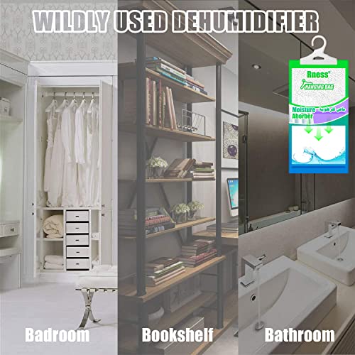 Rness Moisture Absorber Hanging Bag, Moisture Removers, Hanging Closet Dehumidifier Packages, 10 Pack Set