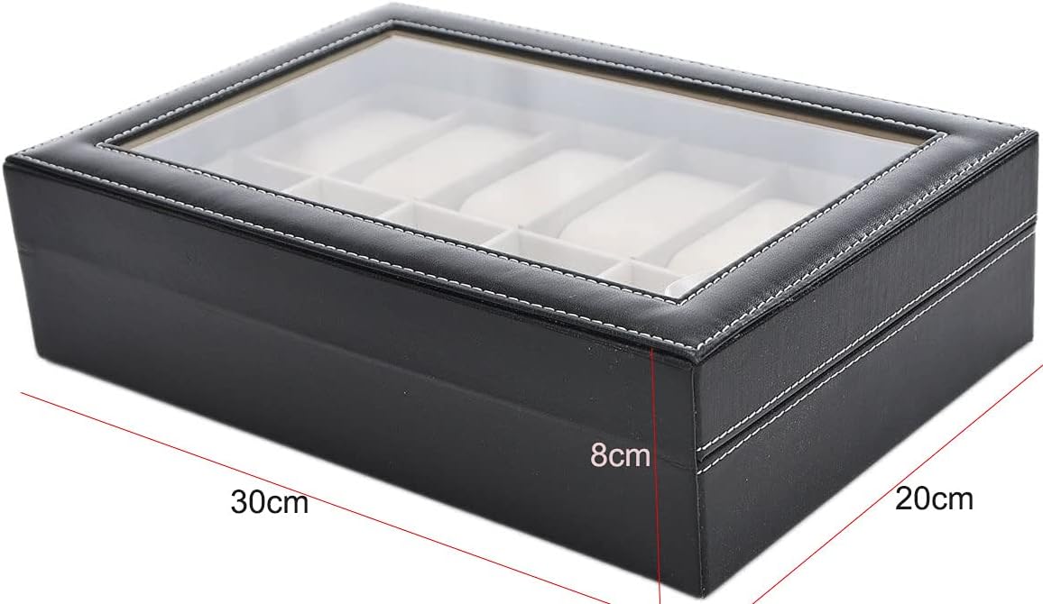 Other 12 Grid Leather Watch Display Case Jewelry Collection Storage Organizer Box Holder – image 3