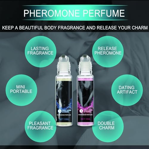 Women Pheromone Perfume - Phero Perfume Long -lasting and Addictive Personal Roll-on Pheromone Perfume Cologne Oil Fragrance for Women to Attract Men Cupid Pheromones Perfume Venom Love for Women