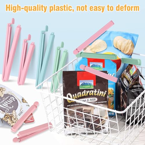 20Pcs Food Bag Clips Plastic Storage Bags Sealing Clips Freezer Bag Clips for Kitchen Snacks Foods Bag Clips for Outing,Camping, Hiking(6.1 Inches and 4.7 Inches)