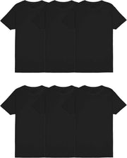 mens Stay Tucked Crew T-shirt T-Shirt - Regular - 6 Pack - Black