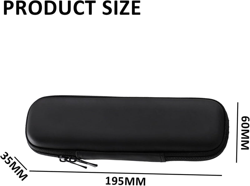 1 Piece Black Hard Shell Pencil Case, Waterproof Portable Storage Bag, Multifunctional Chain Pencil Case, Suitable for Management Pens, Ballpoint Pens, School Office Supplies