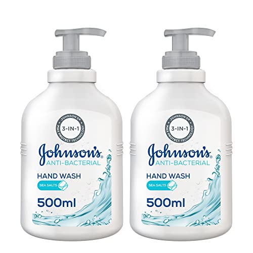Johnson's Hand Wash, Anti-Bacterial, Sea Salts, 500ml, 1+1 FREE