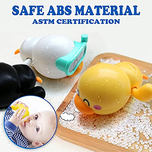 ELECDON 3Pcs Bath Toys for 1-5 Year Old Boy Girls Gifts,Wind-Up Bathtub Baby Bath Toys for 3-6 Toddlers, Swimming Pool Water Toys for Kids Ages 2-7 Birthday Gifts