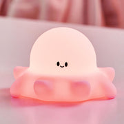 Capybara LED Cute Night Light for Kids, Silicone Rechargeable Night Light - 3 Level Dimmable Bedside Touch Lamp,Nightlight for Room Decor, Cute Gifts Stuff for Boys Girls Baby Children - Octopus