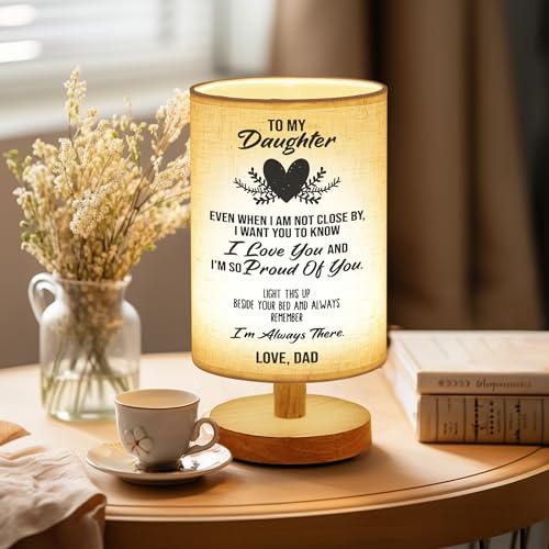 WSYEAR Daughter Gifts from Dad-Birthday Gifts for Daughter from Dad,Table Lamp Father to Daughter Gifts for Birthday Anniversary Wedding Gifts