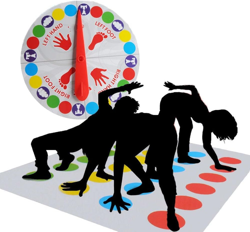 LONIMIA Twister Party Classic Board Game for 2 or More Players - Floor Mat With Spinner for Indoor Outdoor Team Game