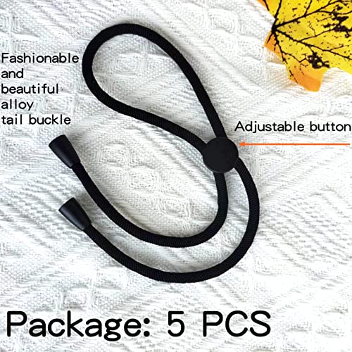 NALACAL 5 Pcs NEW Adjustable Headband Hair Tie for Thick Heavy Natural Kinky or Curly Hair, Adjustable Sizing for the Afro Puff Ponytail, Hair Bun, High Puff, and Updos