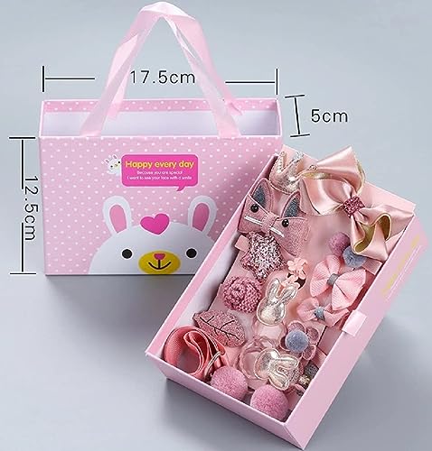 Girl's Flower Hair Pin Set, 18 Pieces