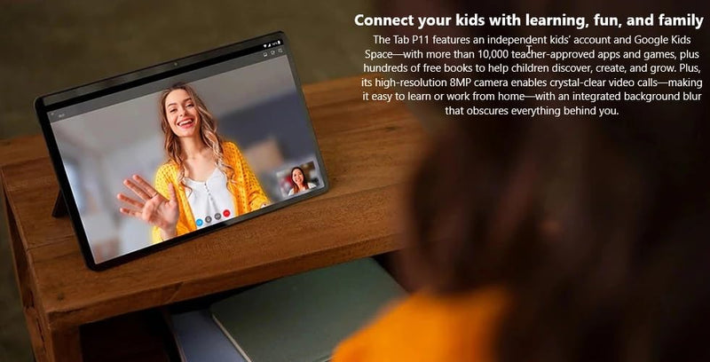 Lenovo Tab P11 4GB  64GB Storage 11" Stunning 2K Resolution Display with Snapdragon 662 Processor International Version - Slate Gray (Charging Adapter Sold Separately)