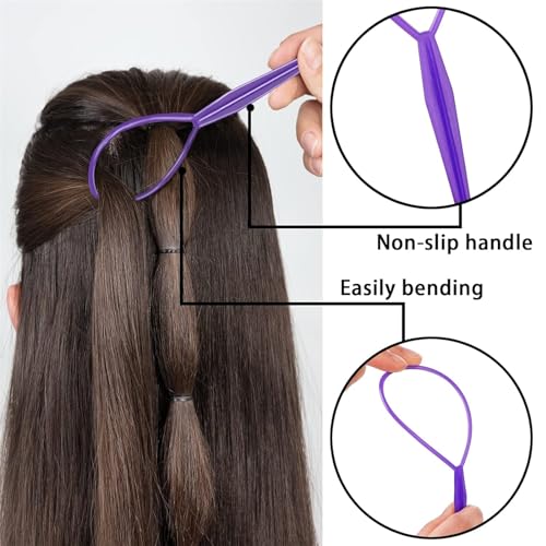 GERRIT Baby Hair Ties with Hair Loop Styling Tools, 2000pcs Elastic Hair Ties with Organizer Box, Hair Rubber Bands with Hair Tail Tools and Comb, Hair Accessories for Girls Baby Toddlers Kid
