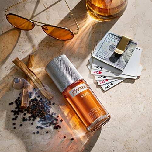 Jovan Musk Eau de Cologne Spray, Sexy Cologne for Men, Vegan Formula, 88ml