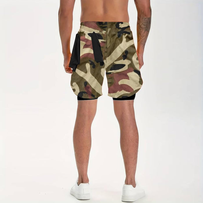 VITION Gym Shorts for Men, Men's Activewear Running Shorts,Drawstring Gym Shorts Men, 2 Layer Loose Athletic Shorts with 4 Pockets