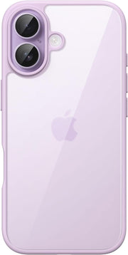 JETech Case for iPhone 17 6.3-Inch, Shockproof Phone Bumper Cover, Solid Color Matte TPU Frame, Anti-Scratch Clear Back (Lavender) - iPhone 17 Lavender