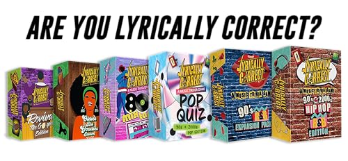 Lyrically Correct 90's and 2000's Hip Hop and R & B Music Trivia Card Game |Multi-Generational Family Gatherings, Adult Game Night and Fun Trivia